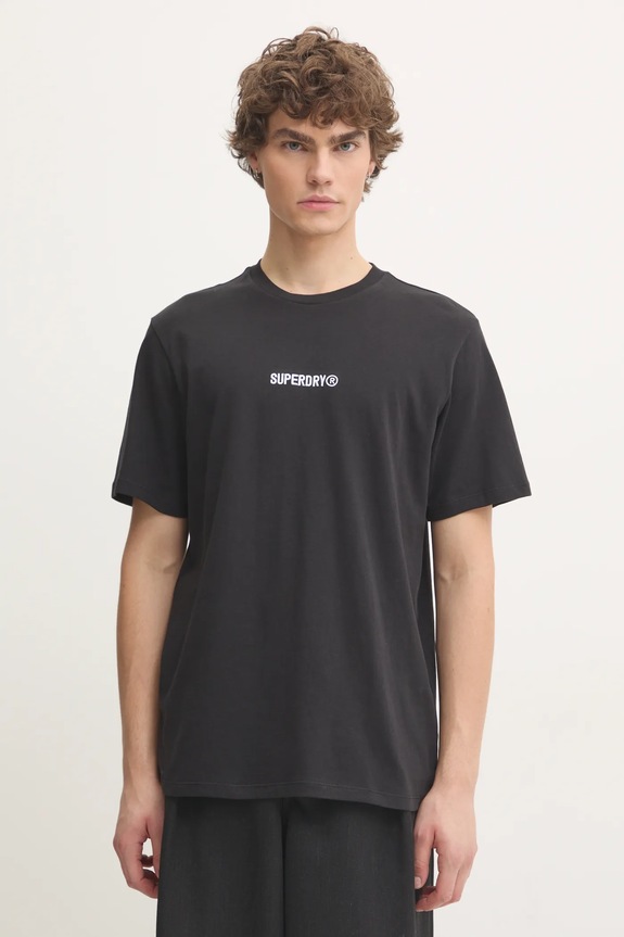 Bavlnené tričko Superdry relaxed čierna M1012028A.02A