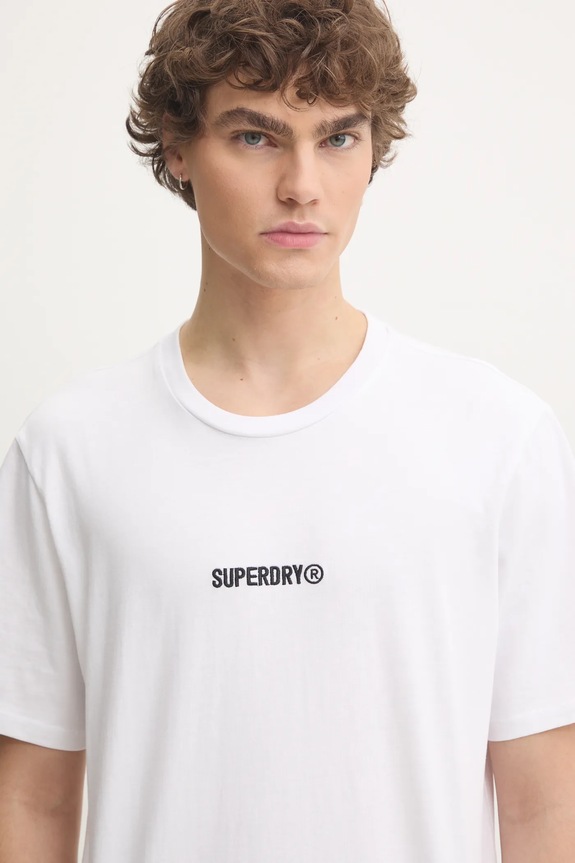 Superdry tricou din bumbac alb M1012028A.T7X