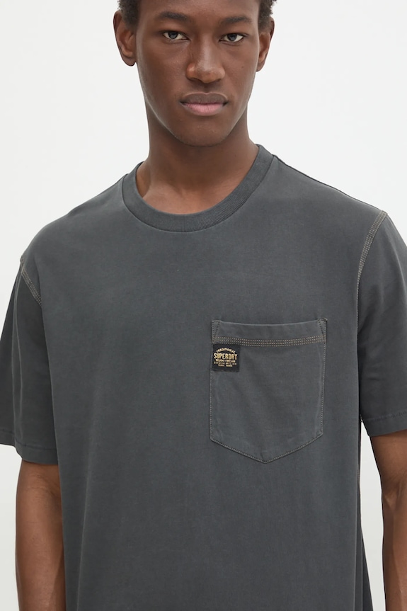 Bavlněné tričko Superdry šedá M1012079A.AFB