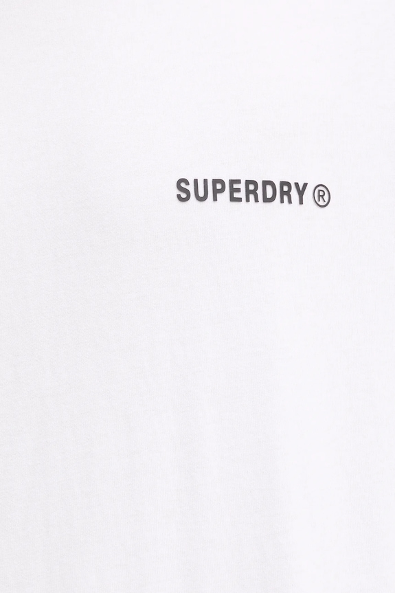 Βαμβακερό μπλουζάκι Superdry M1012083A.T7X λευκό