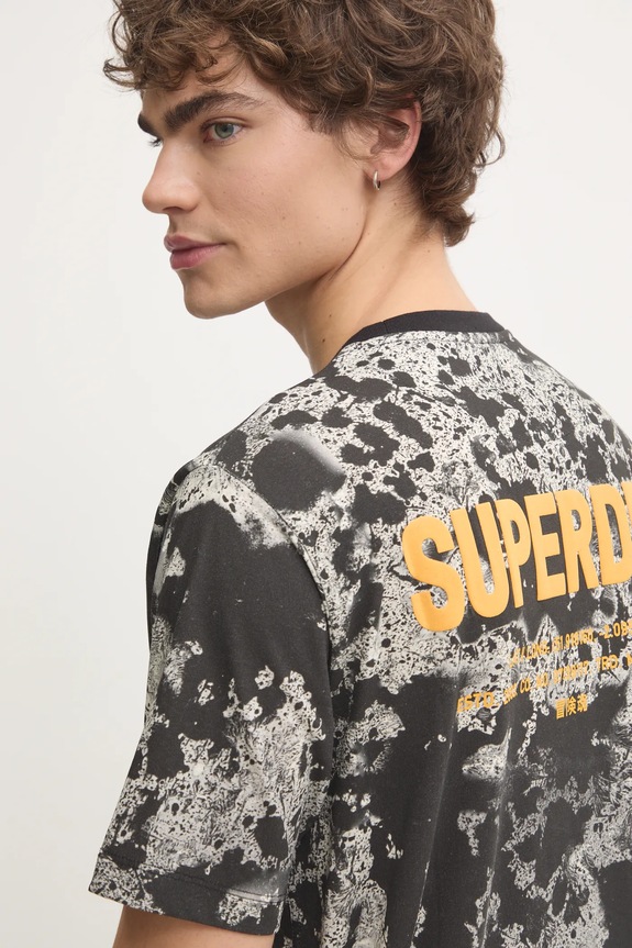 Bavlnené tričko Superdry čierna M1012034A.D7X