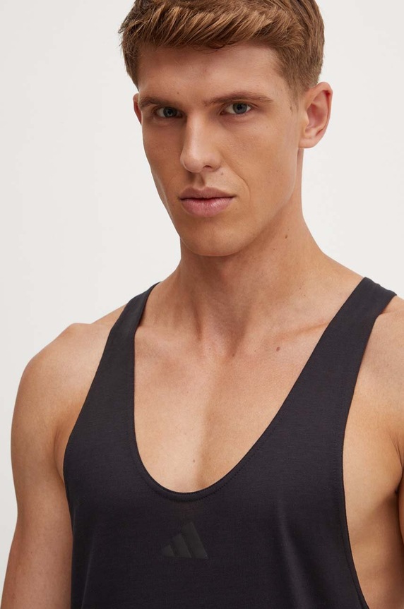 Majica kratkih rukava za trening adidas Performance Workout Stringer crna IL1403