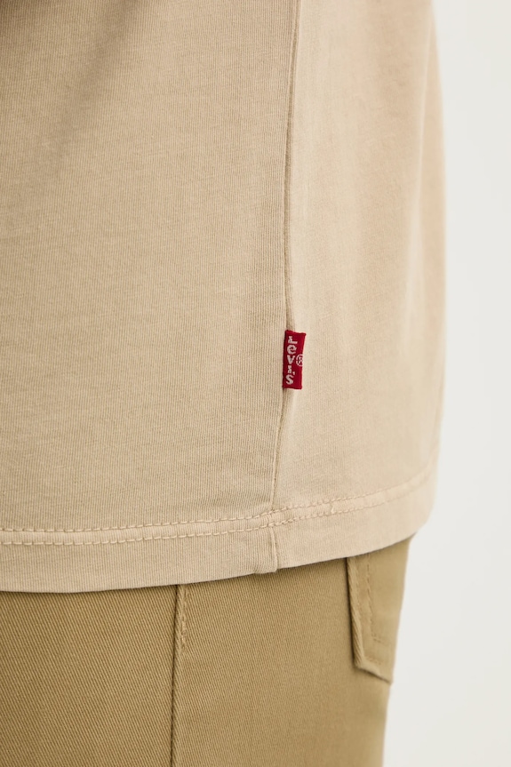 Bavlněné tričko Levi's A3756 béžová
