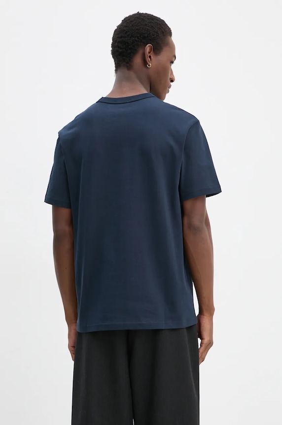 Oblačila Bombažna kratka majica A.P.C. t-shirt boxy petit vpc COHBQ.H26391 mornarsko modra