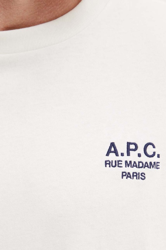 Pamučna majica A.P.C. standard rue madame GOTS COHBU.M26388 bež