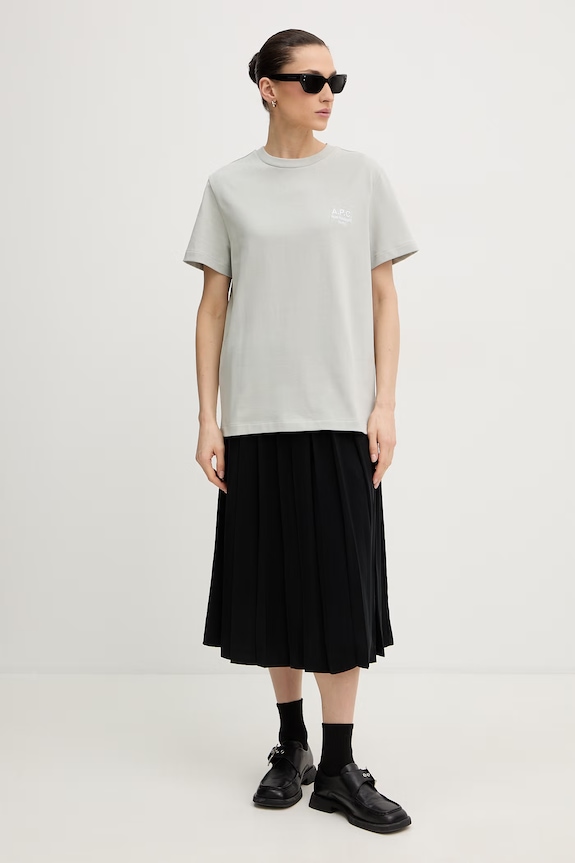 A.P.C. t-shirt bawełniany standard rue madame GOTS COHBU.M26388 zielony SS26