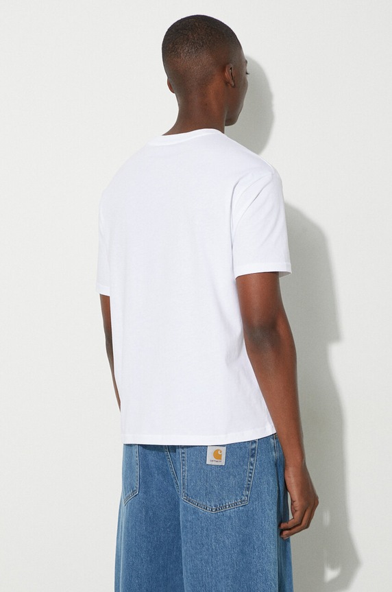 Clothing A.P.C. cotton t-shirt boxy micro logo GOTS COHBW.H26386 white