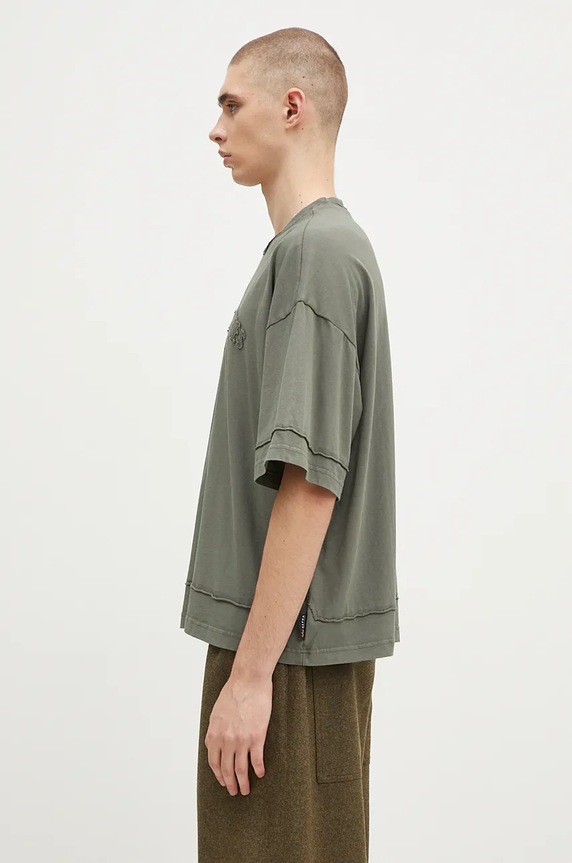Alpha Industries t-shirt bawełniany Open Edge 148505 zielony AW24