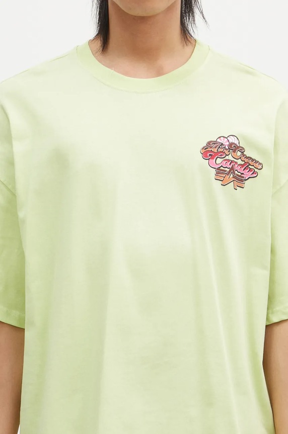 Alpha Industries cotton t-shirt Candy Crew green 148509
