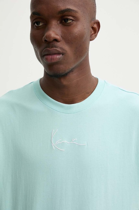 Karl Kani t-shirt bawełniany turkusowy 60300099