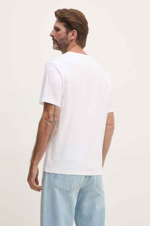 Ρούχα Βαμβακερό μπλουζάκι Pepe Jeans ALBERT PM509432 λευκό