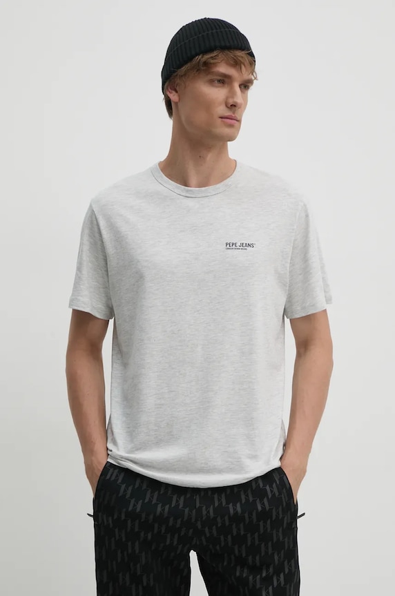 Pepe Jeans tricou din bumbac SAM TEE print gri PM509433