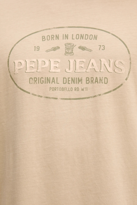 Bavlnené tričko Pepe Jeans ANDER béžová PM509621