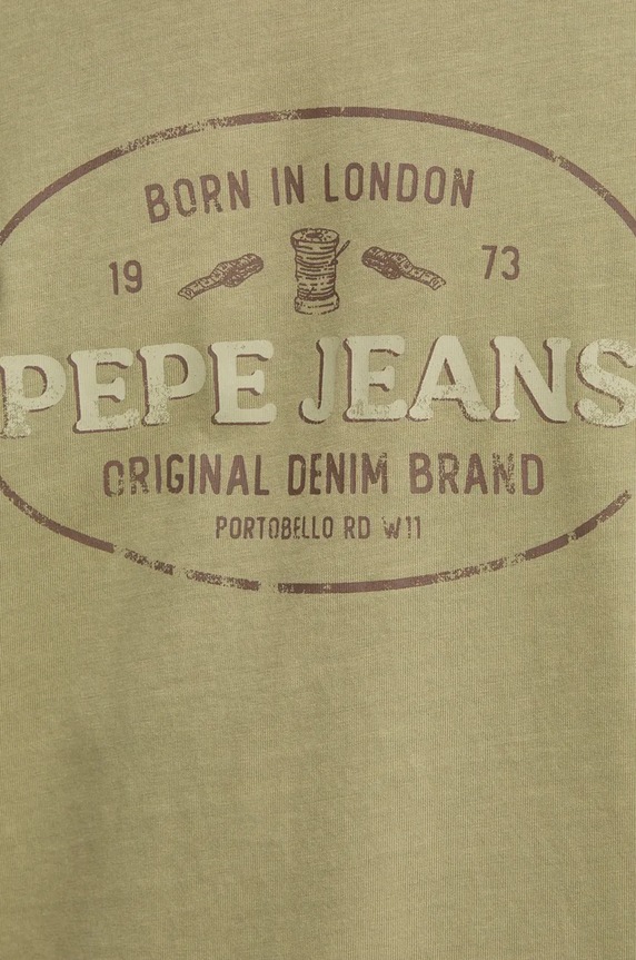 Pepe Jeans tricou din bumbac ANDER PM509621 verde
