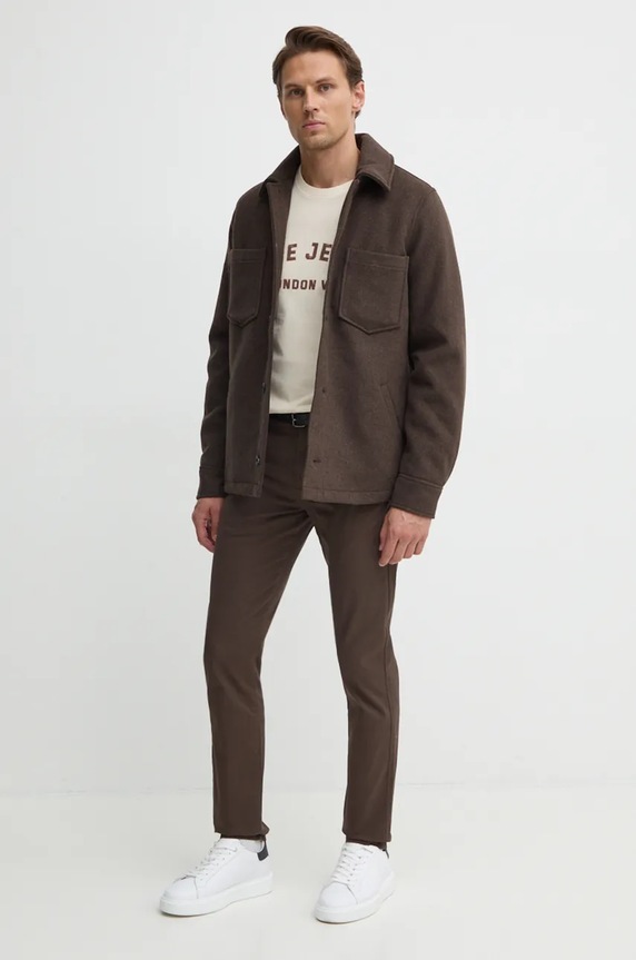 Pamučna majica Pepe Jeans ALDRIDGE PM509628 bež AW24