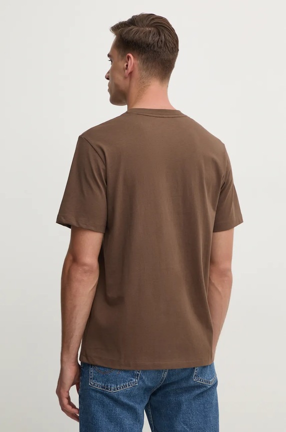 Ρούχα Βαμβακερό μπλουζάκι Pepe Jeans AWEST PM509641 καφέ