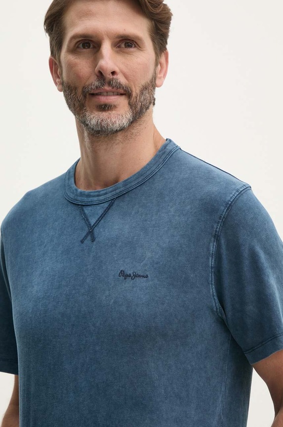 Βαμβακερό μπλουζάκι Pepe Jeans SILVERTON TEE σκούρο μπλε PM509645