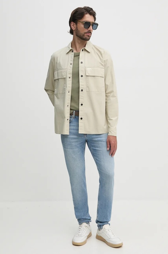Βαμβακερό μπλουζάκι Pepe Jeans ASTONE PM509646 πράσινο AW24