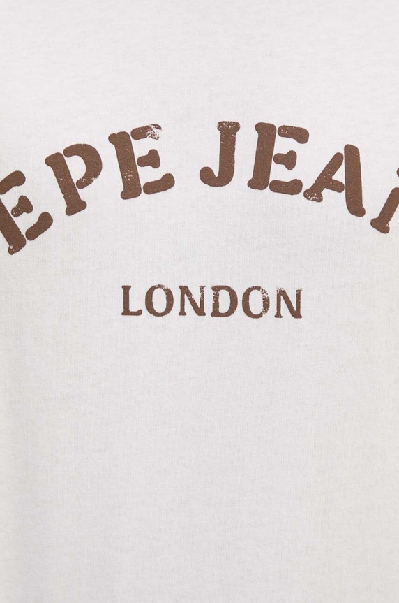 Pepe Jeans t-shirt bawełniany ANWEN B PM509711 beżowy