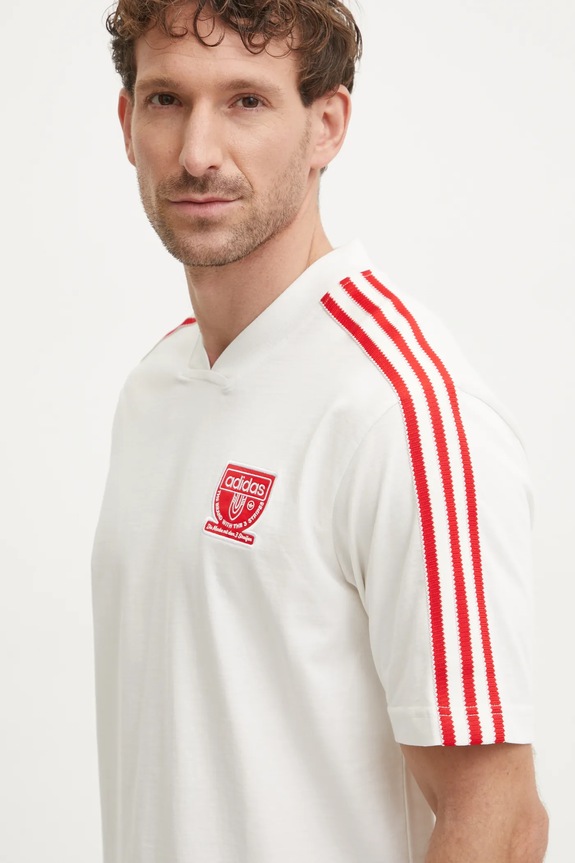 Bavlněné tričko adidas Originals béžová IX9633