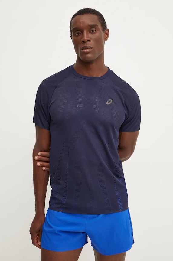 Asics tricou de alergare Metarun uni bleumarin 2011C986.401