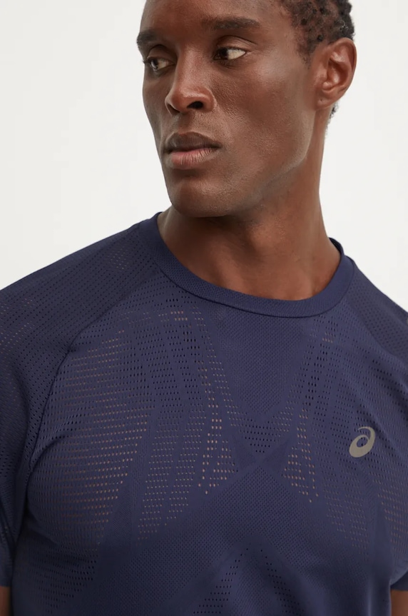Asics tricou de alergare Metarun bleumarin 2011C986.401