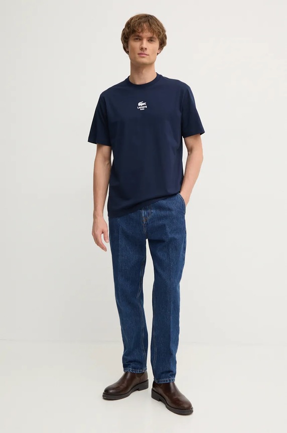 Lacoste tricou din bumbac TH2739 bleumarin AW25