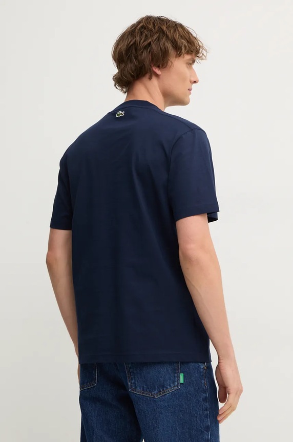 Îmbrăcăminte Lacoste tricou din bumbac TH2739 bleumarin