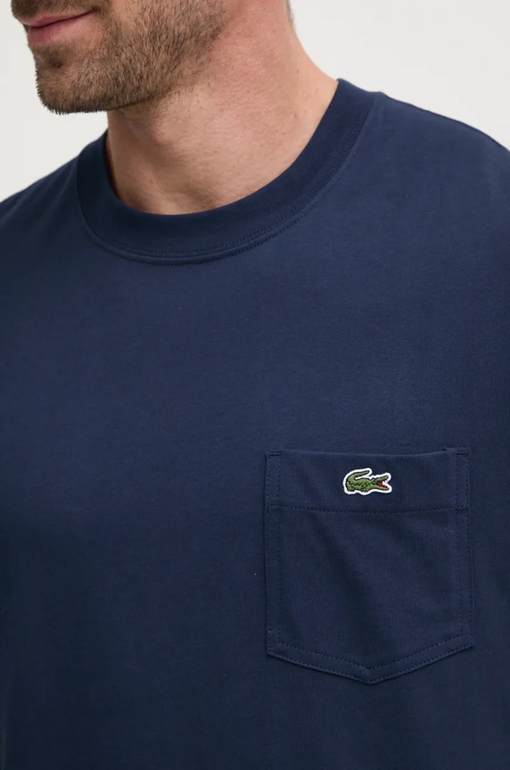 Lacoste T-shirt męski bawełniany TH2827 granatowy