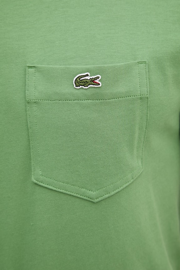 Lacoste T-shirt męski bawełniany TH2827 zielony
