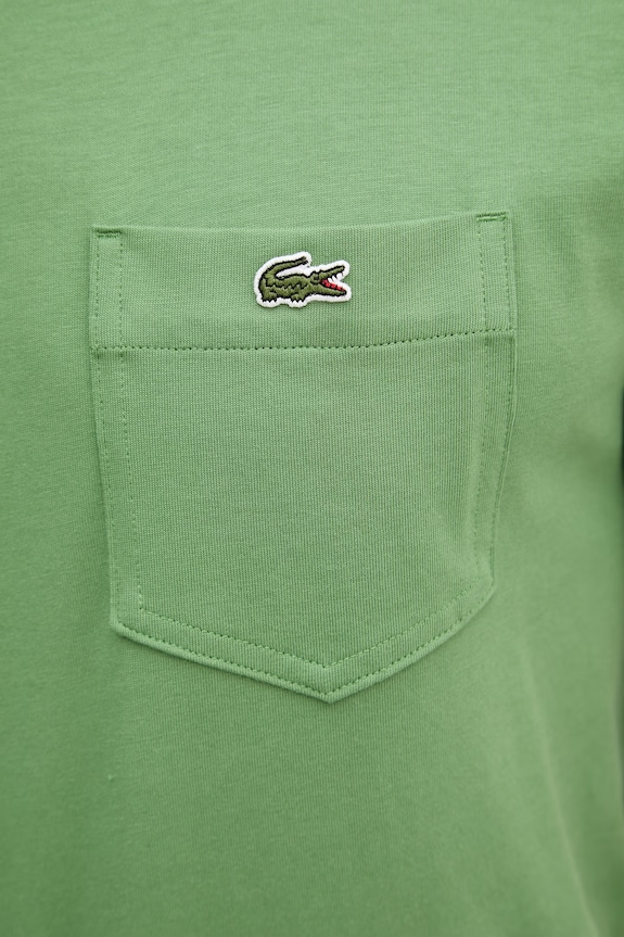 Lacoste T-shirt męski bawełniany TH2827 zielony