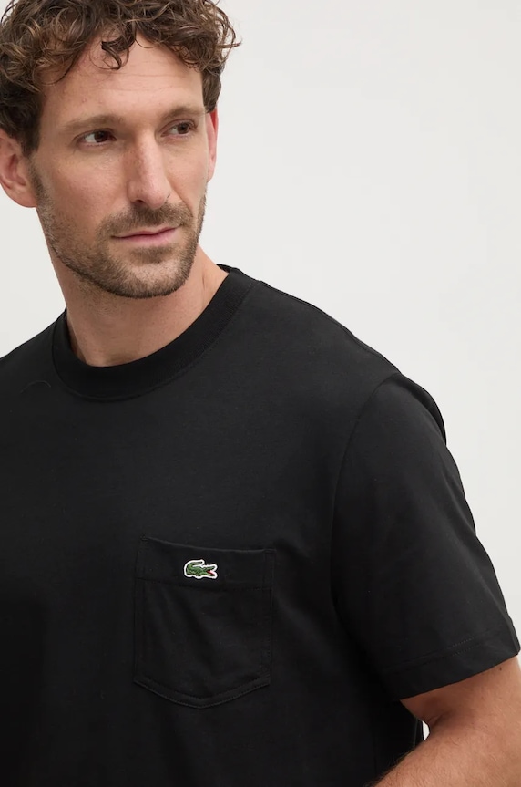 Lacoste тениска мъжка от памук черен TH2827