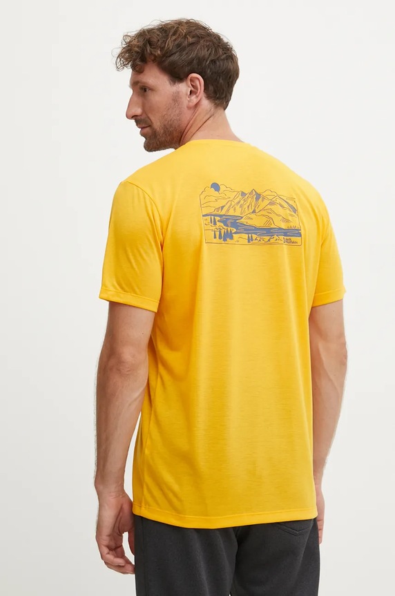 Ρούχα Jack Wolfskin Τ-shirt πεζοπορίας Ανδρικό Vonnan A62314 πορτοκαλί