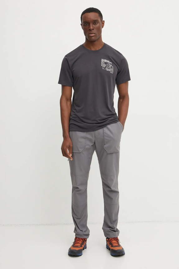 Jack Wolfskin T-shirt trekkingowy męski Vonnan A62314 szary SS26
