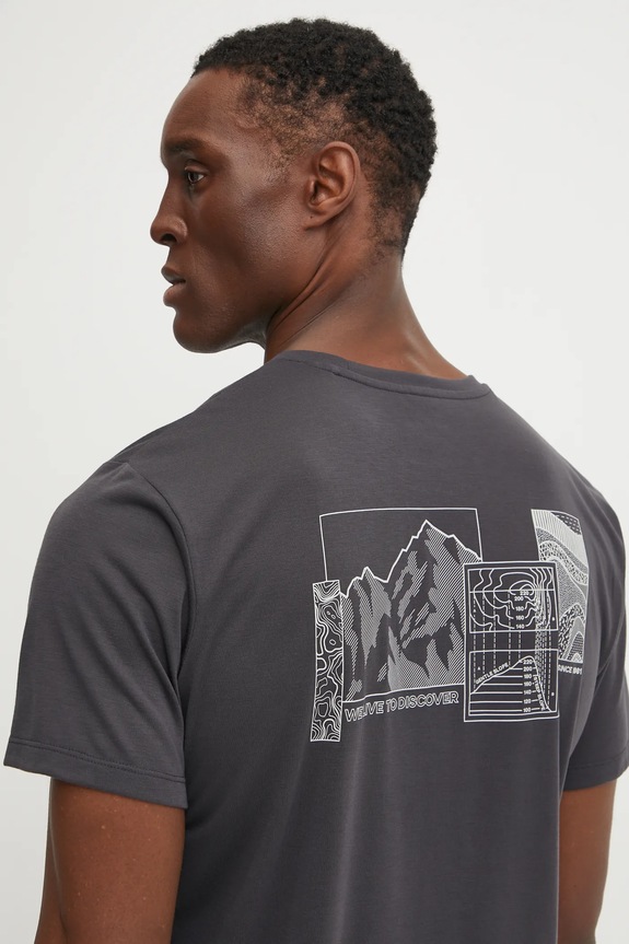 Jack Wolfskin T-shirt trekkingowy męski Vonnan szary A62314