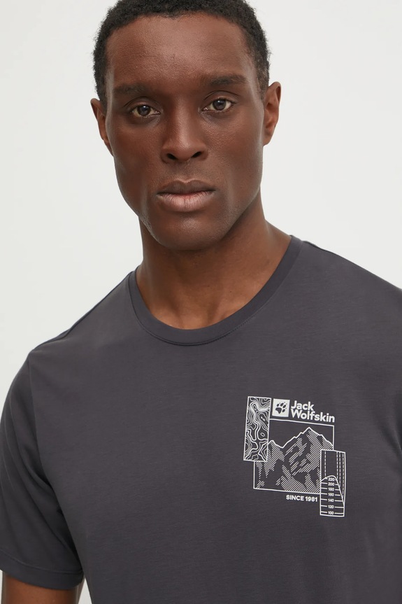 Jack Wolfskin T-shirt trekkingowy męski Vonnan A62314 szary