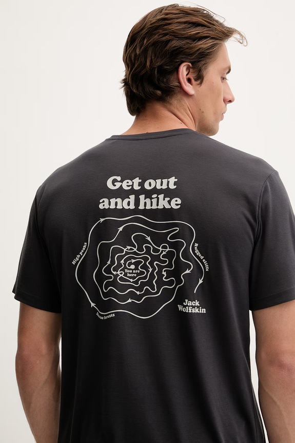 Jack Wolfskin T-shirt trekkingowy męski Vonnan A62314 szary