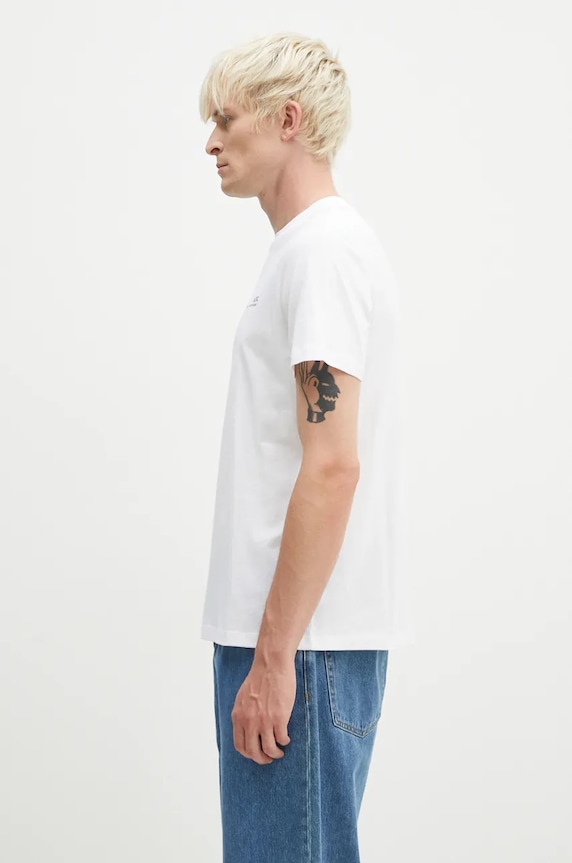 Bavlněné tričko A.P.C. Standard Item Gots COHBO.M26404.TAG bílá AW24