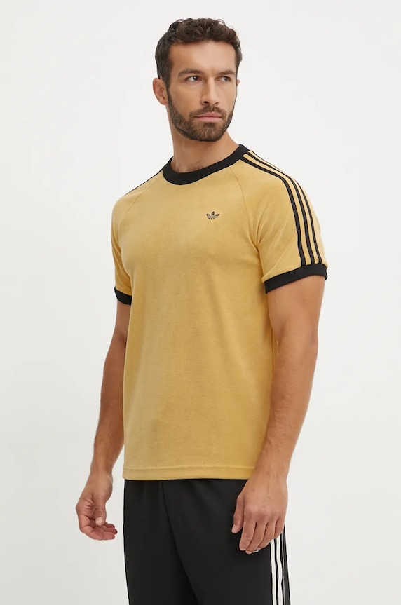 Tričko adidas Originals Cali Tee nášivka žlutá JL9557