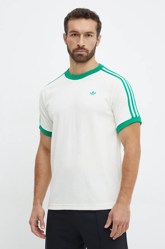 Μπλουζάκι adidas Originals Cali Tee εμπριμέ μπεζ JN5965