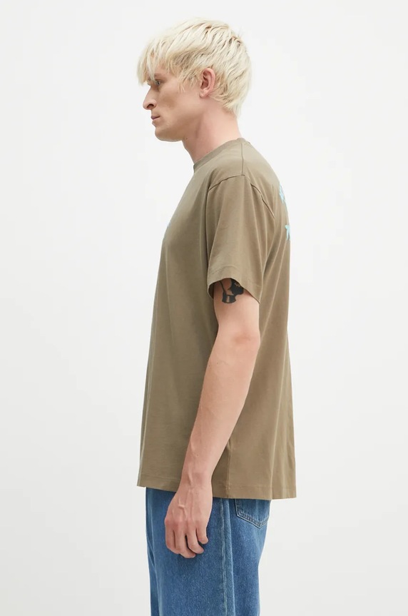 Marcelo Burlon cotton t-shirt Vintage Logo Basic Tee CMAA056F24JER0066E4D green AW24