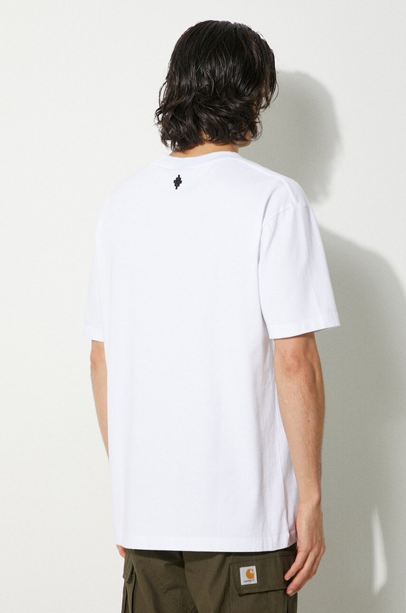 Abbigliamento Marcelo Burlon t-shirt in cotone Que Onda Basic Tee CMAA056F24JER0070110 bianco