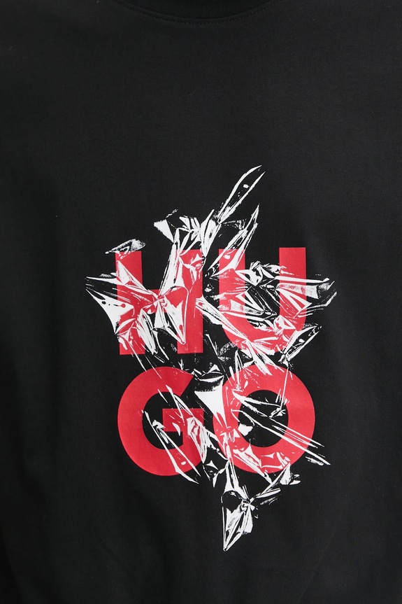 HUGO t-shirt bawełniany 50523839 czarny