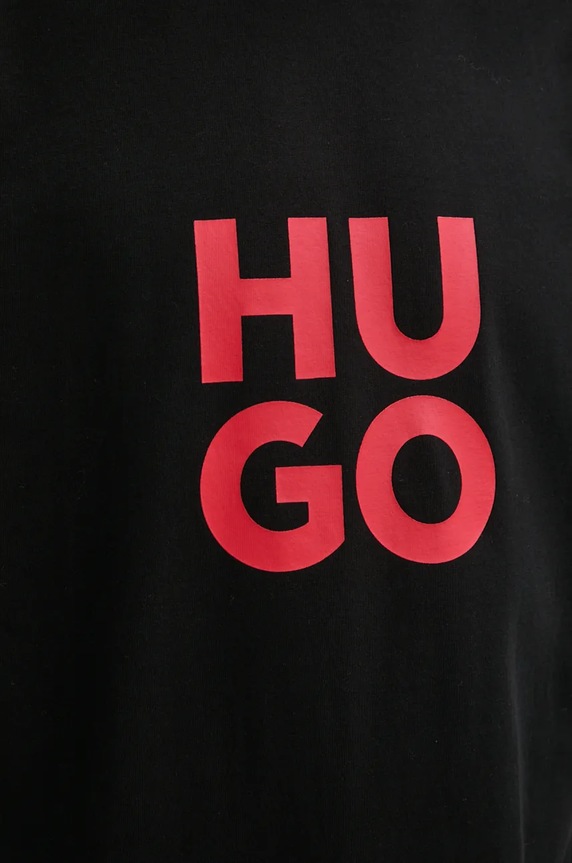 HUGO t-shirt bawełniany 50523839 czarny