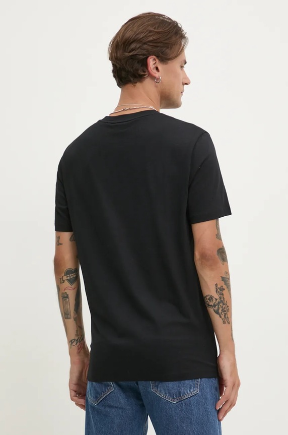 Ruházat HUGO pamut póló 50523999 fekete