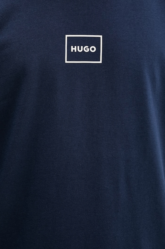 HUGO lounge tričko pánske s bavlnou Laze T-Shirt 50525236 tmavomodrá