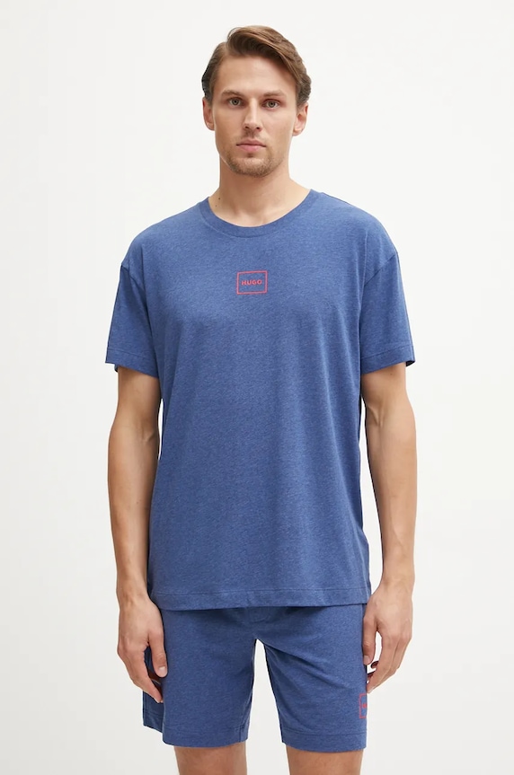 Tričko HUGO Laze T-Shirt relaxed tmavomodrá 50525236