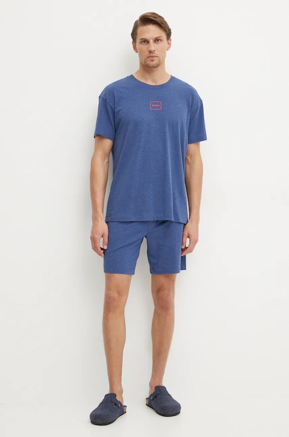 Tričko HUGO Laze T-Shirt 50525236 tmavomodrá SS26