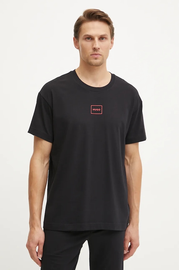 Tričko HUGO Laze T-Shirt relaxed čierna 50525236