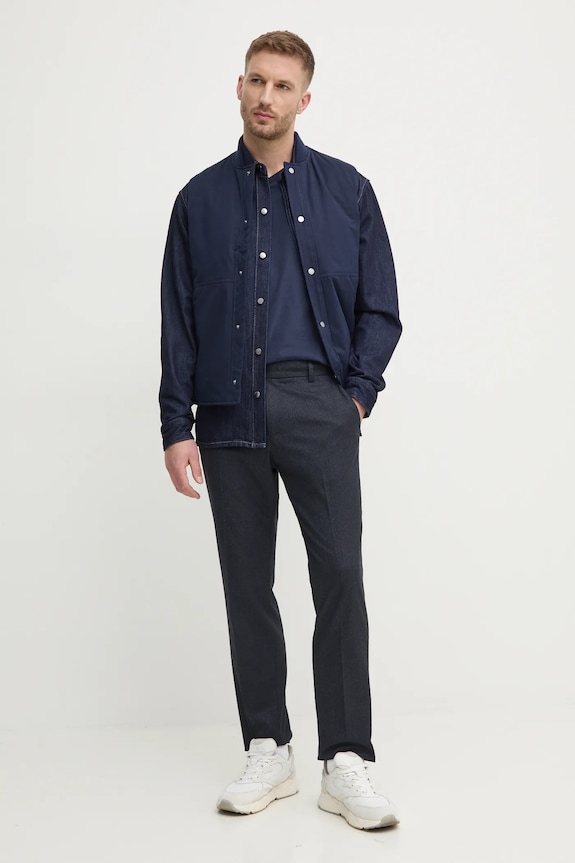 Bavlněné tričko Aeronautica Militare TS2333J662 námořnická modř AW24